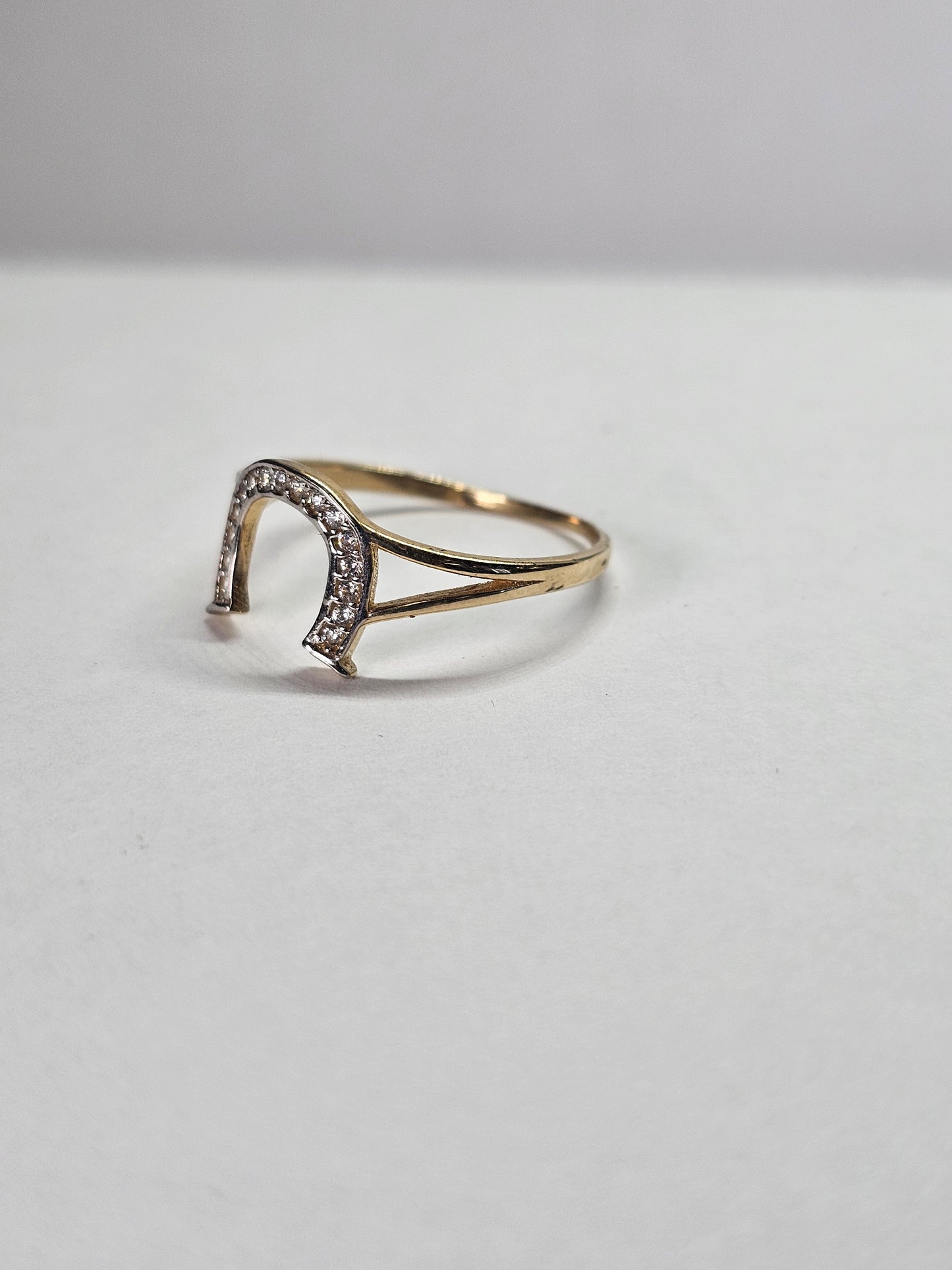 Anillo herradura 14k