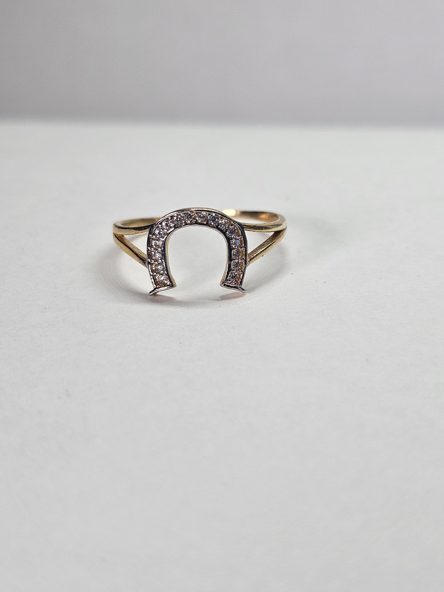 Anillo herradura 14k