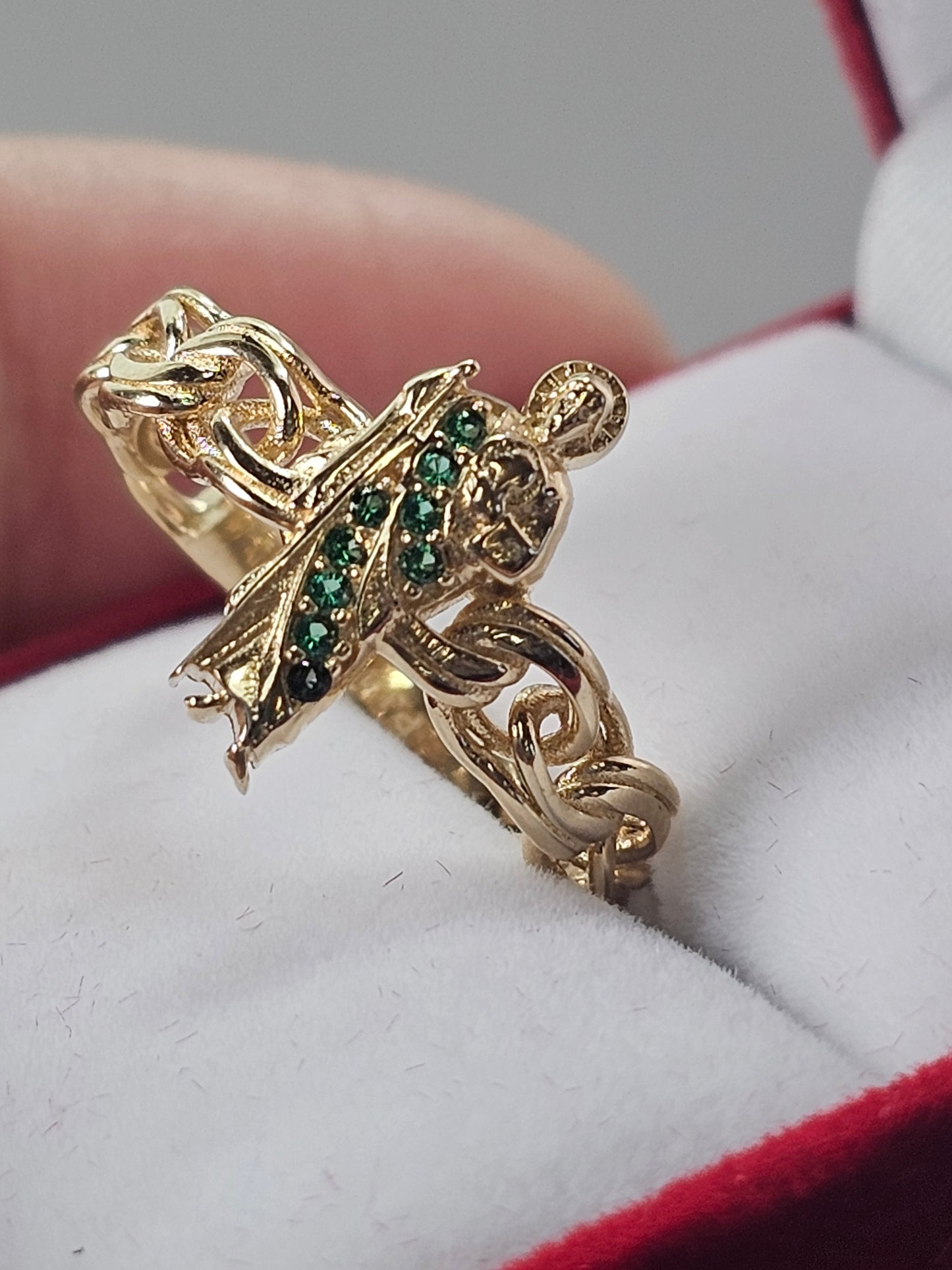 14K Gold St Jude Chino Link Ring - Anillo San Judas Oro 14k Tejido Chino #7