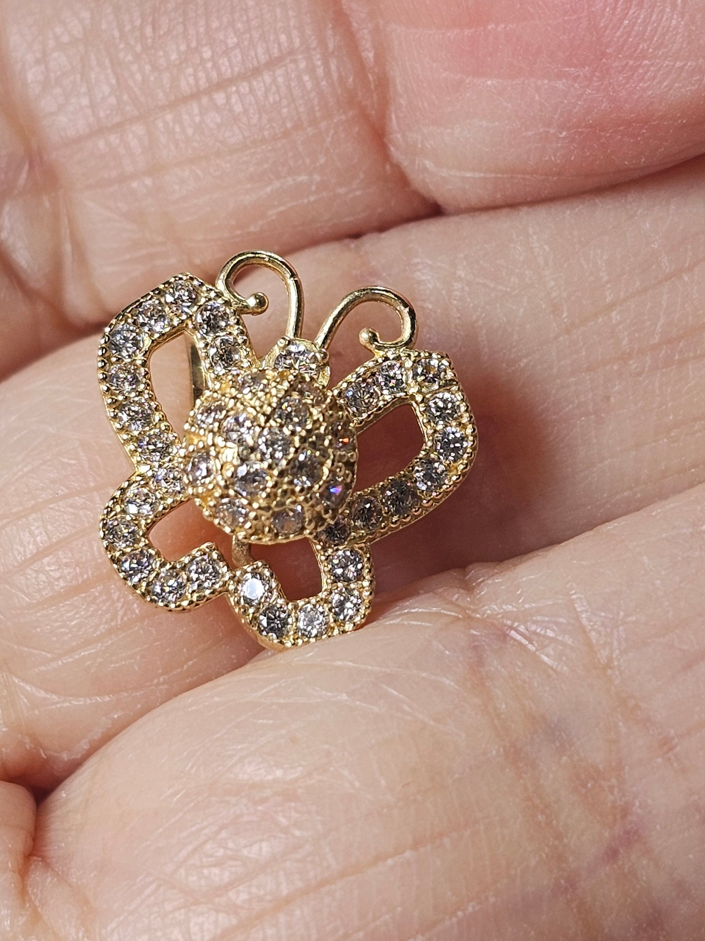 Anillo Giratorio mariposa 14k