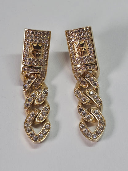 Aretes Colgantes 14k Oro