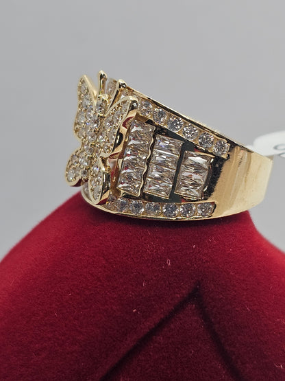 14K Gold Butterfly Princess Ring - Anillo Mariposa 14k Oro solido