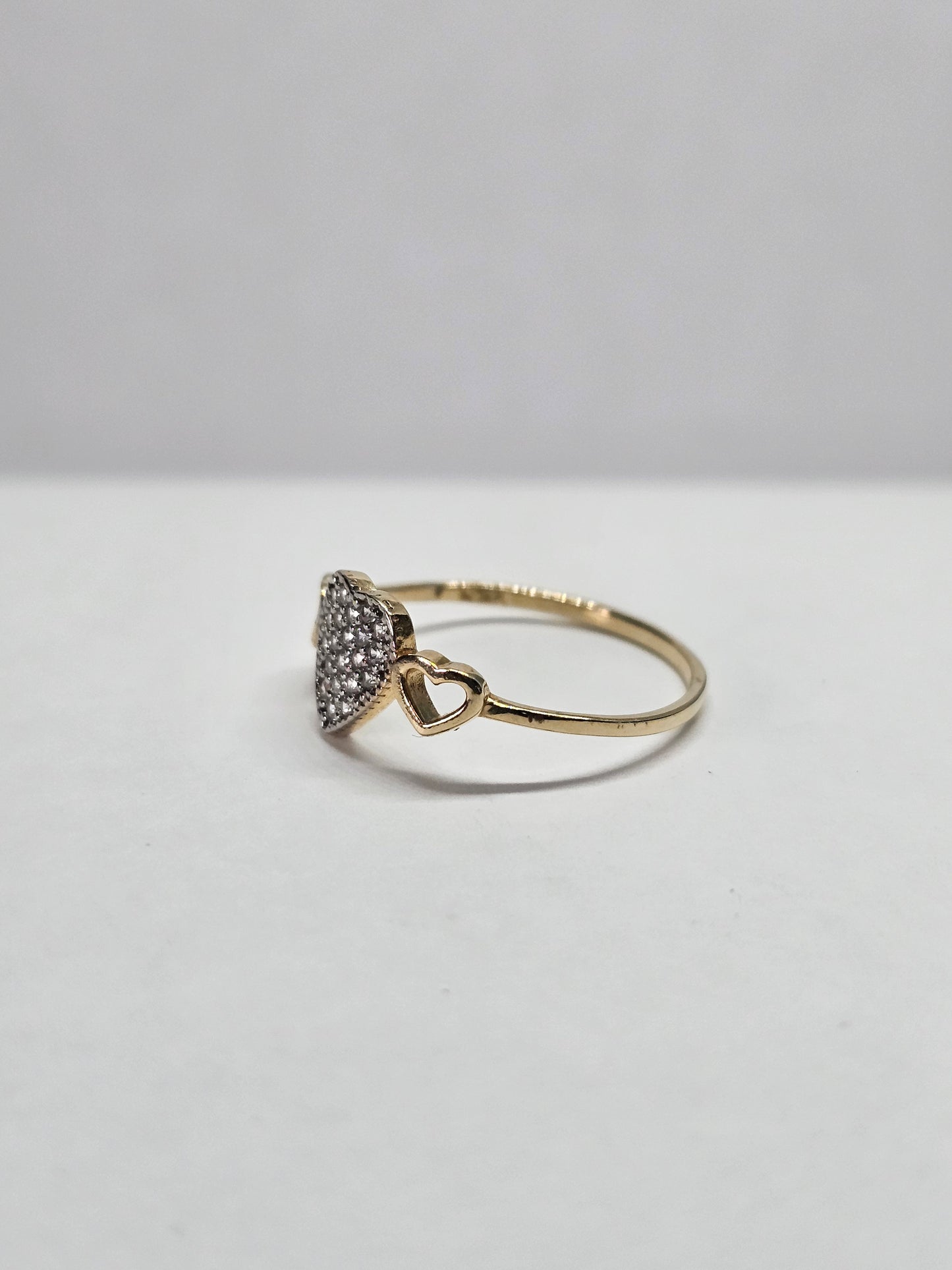 Anillo corazón 14k