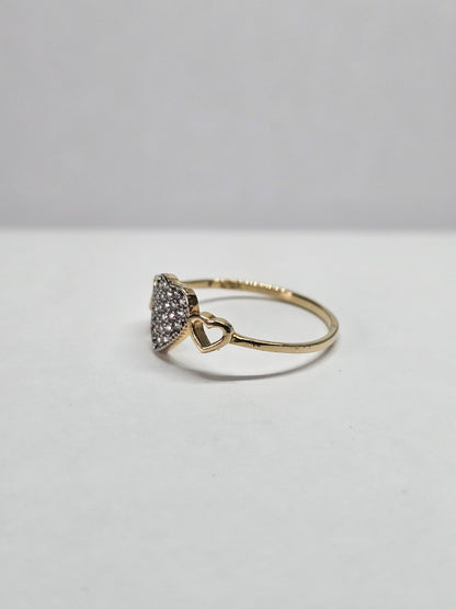 Anillo corazón 14k