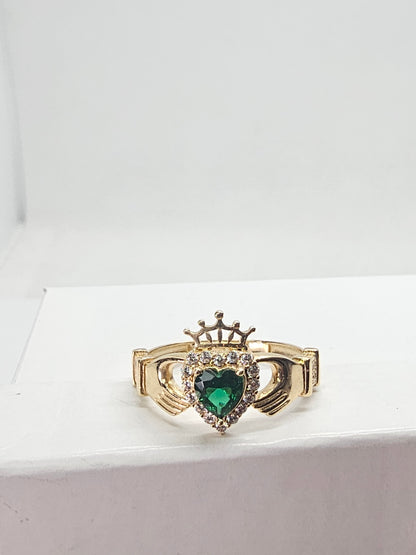 14K Gold Claddagh Ring - Anillo Corazón Oro 14k #8