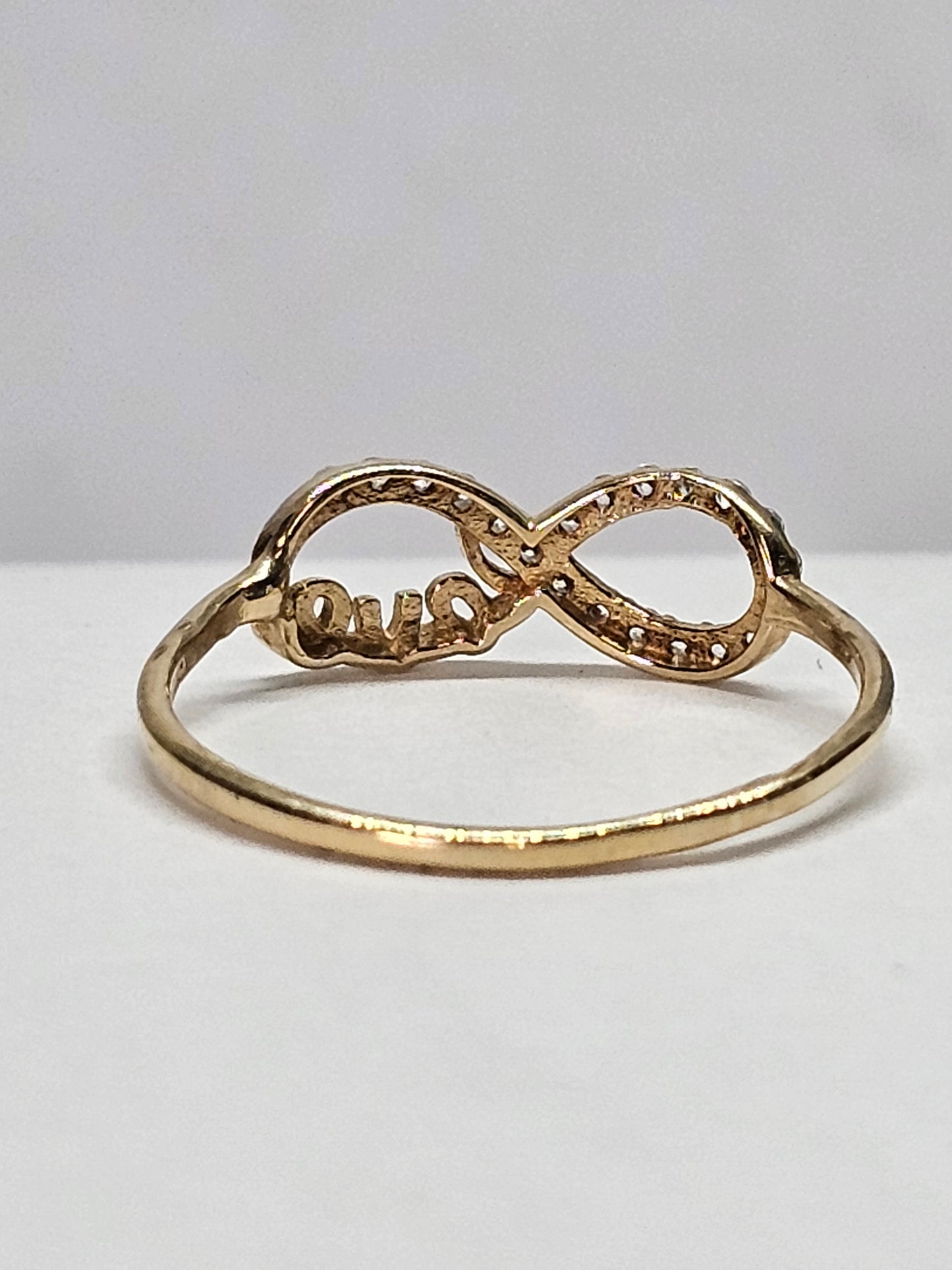 Anillo Love con Infinito de 14k