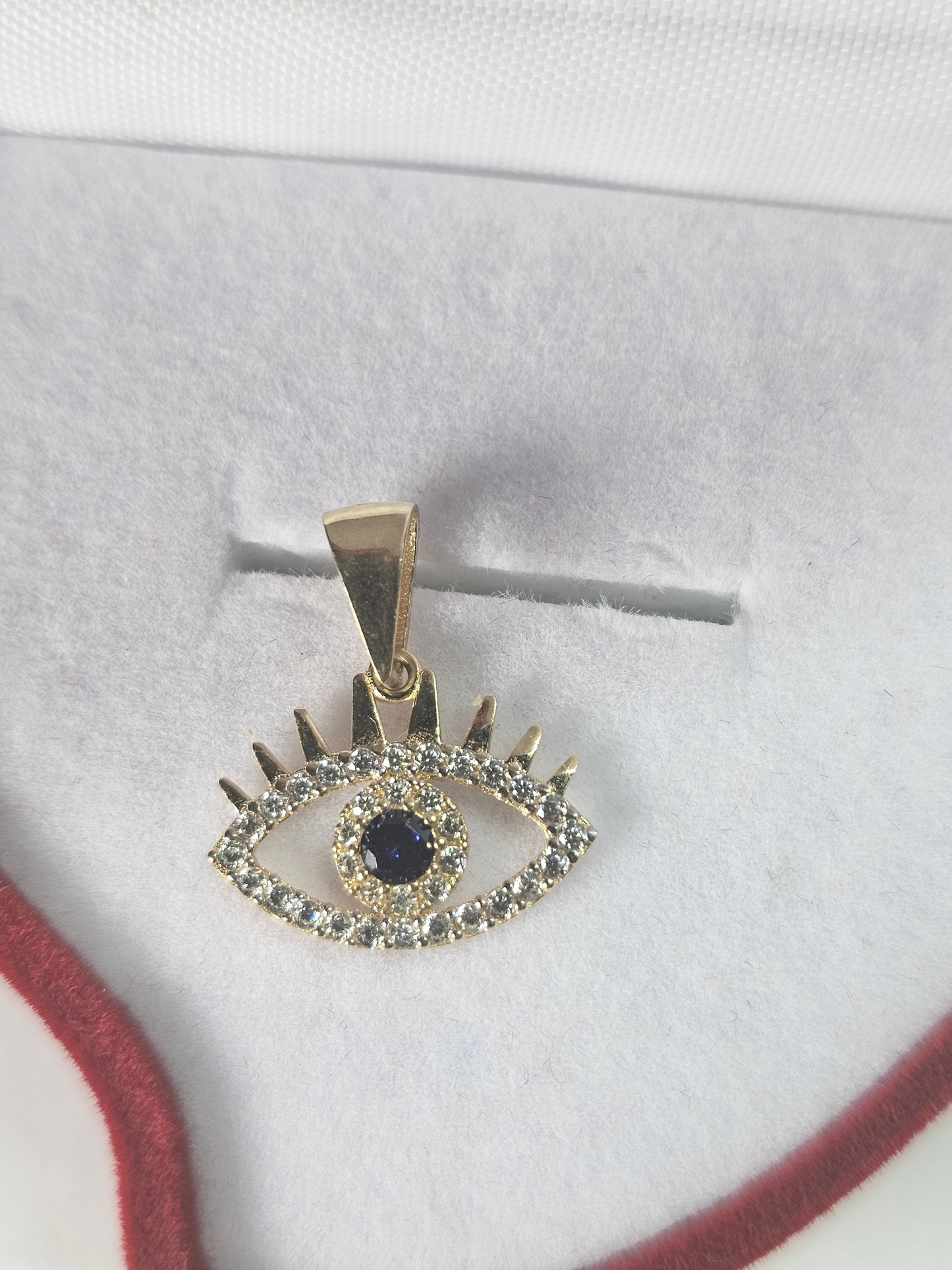 Dige ojo turco 14k oro