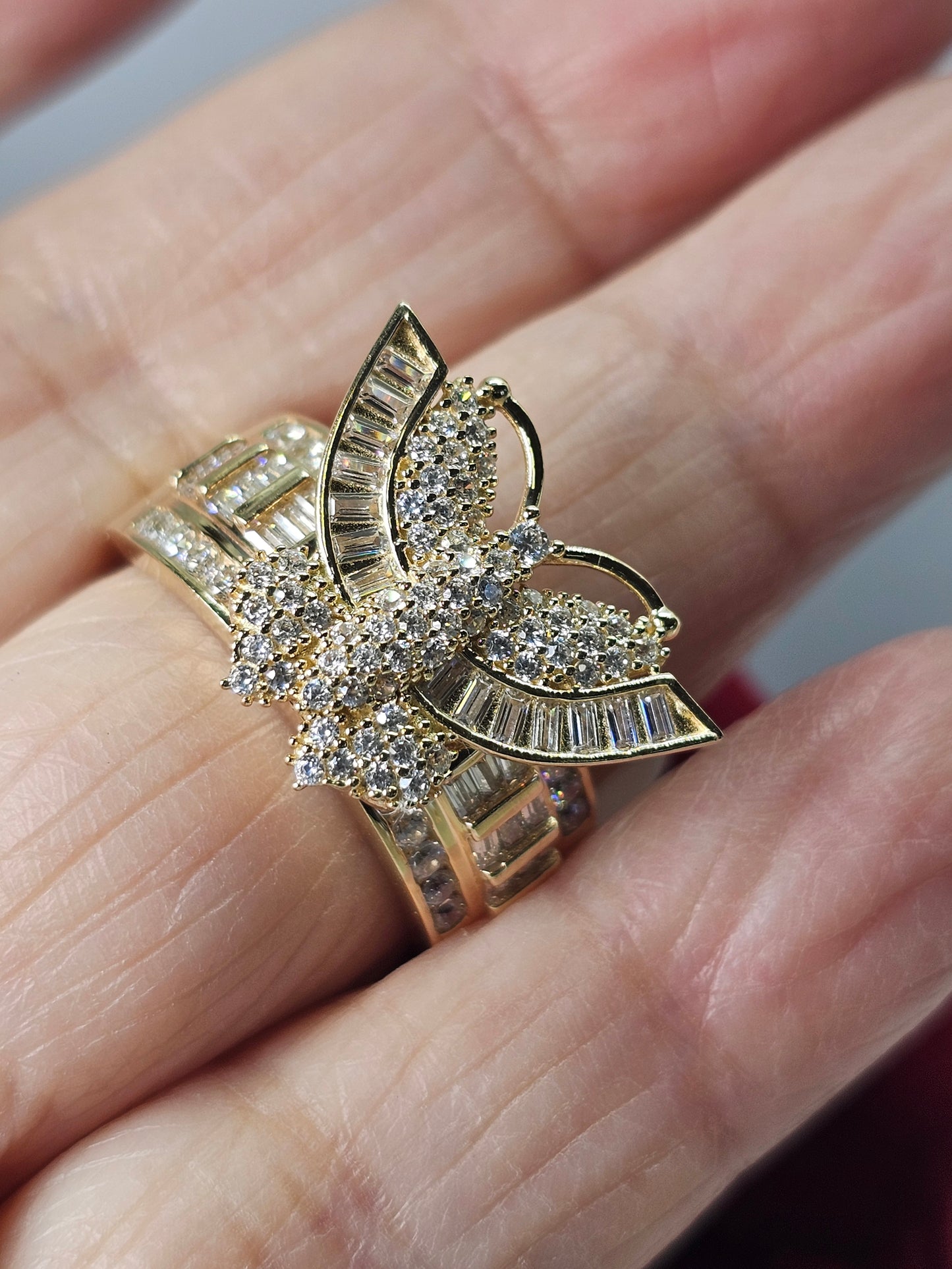 Anillo Mariposa 14k Oro solido