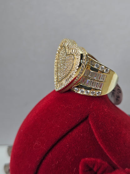 Anillo Corazón Princesa 14k