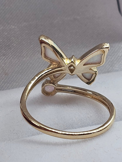 Anillo Mariposa Opalo Oro 14k #7