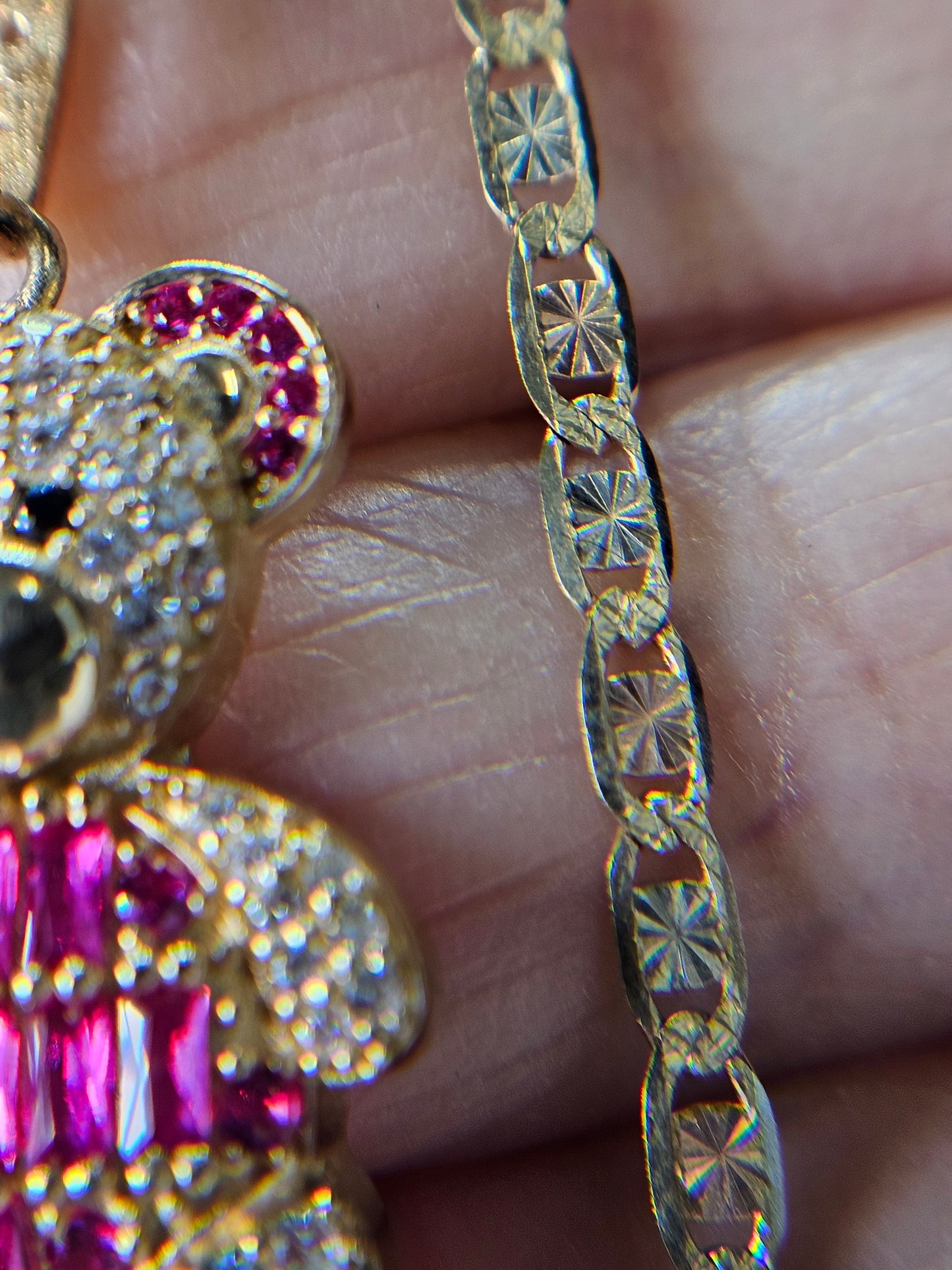 Set cadena y dige Oso 14k