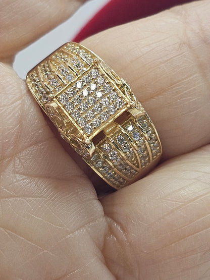 14K Gold Square Princess Ring - Anillo Princesa 14k Oro solido