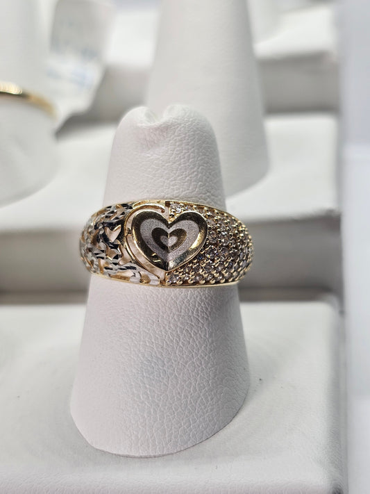 Anillo corazon 14k