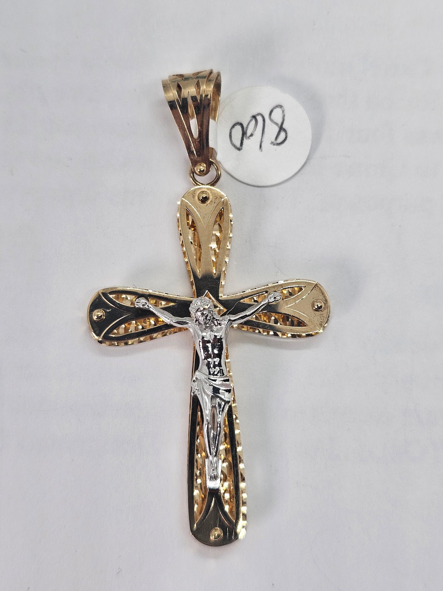 Dige Cruz 14k oro  3 Tonos