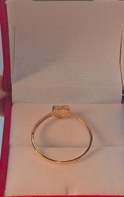 Anillo Corazón Ojito 14K