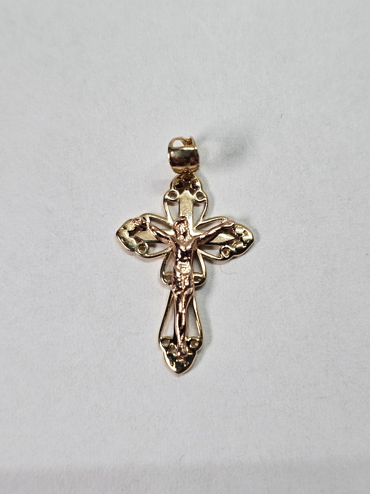 14K Gold Cross Pendant - Dige de Cruz 14k