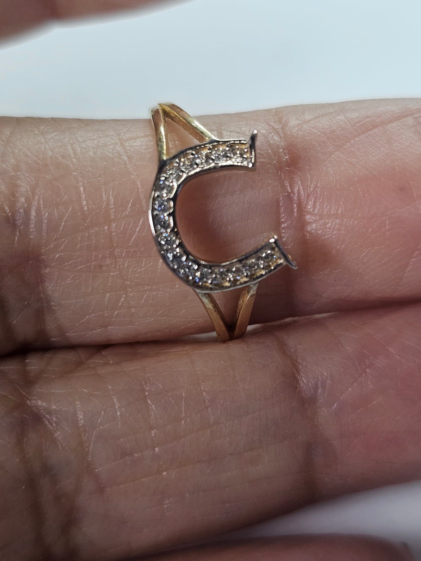 Anillo herradura 14k