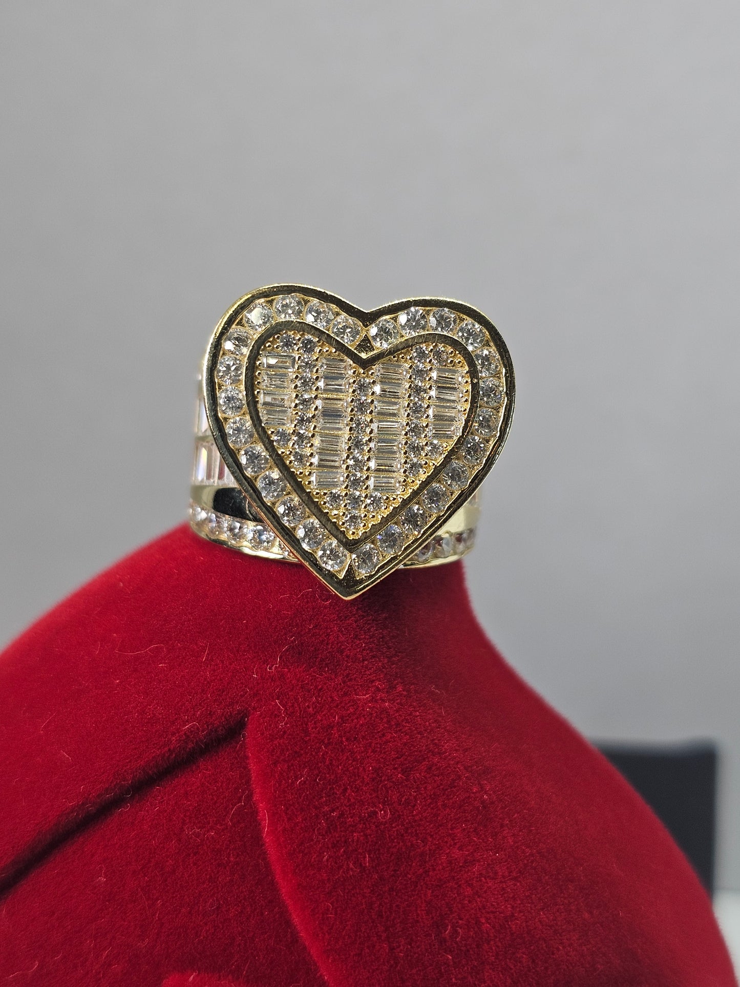 Anillo Princesa corazón 14k