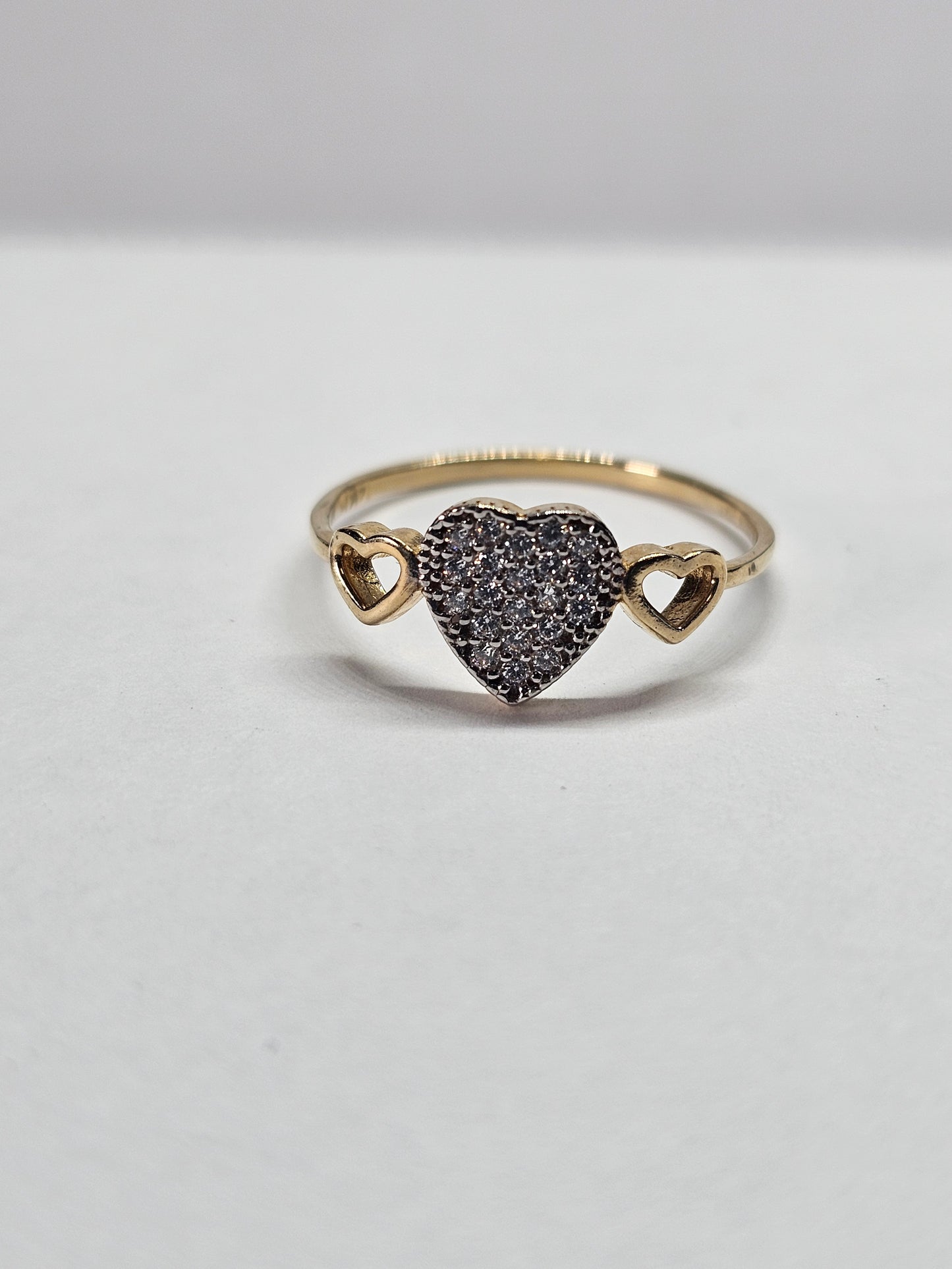 Anillo corazón 14k