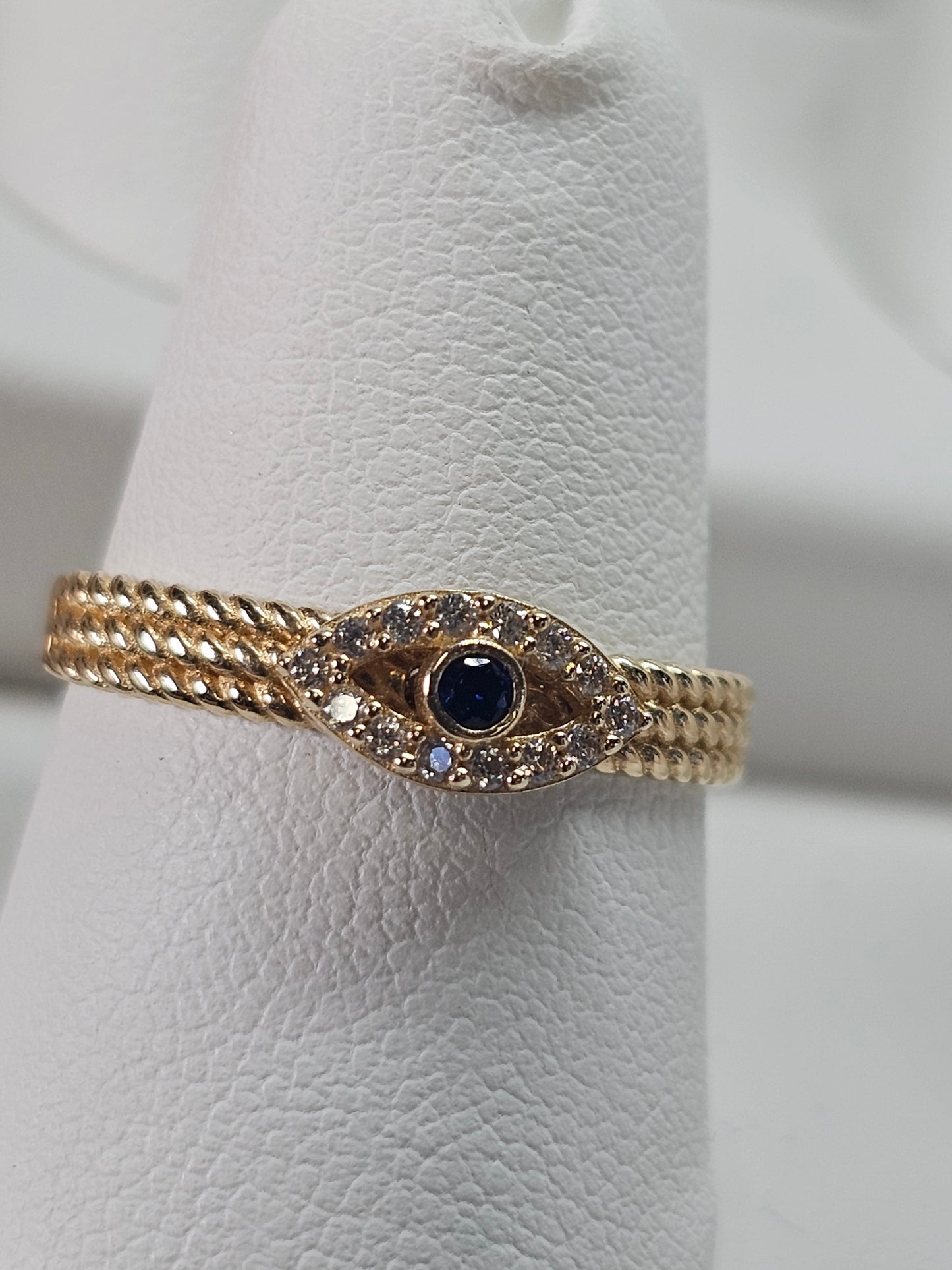 Anillo ojo turco de 14k