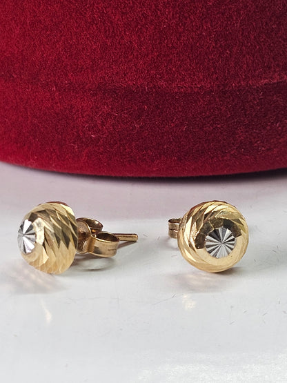 Aretes de bolita solidos 14k