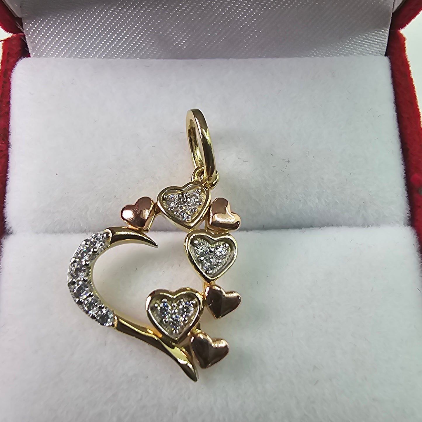 Corazón 14k Oro Cubic Zirconia