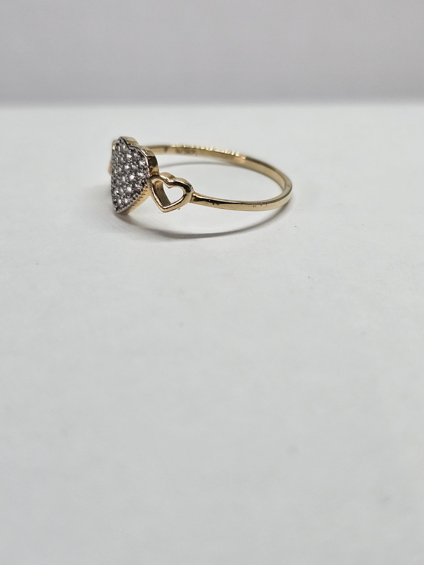 Anillo corazón 14k