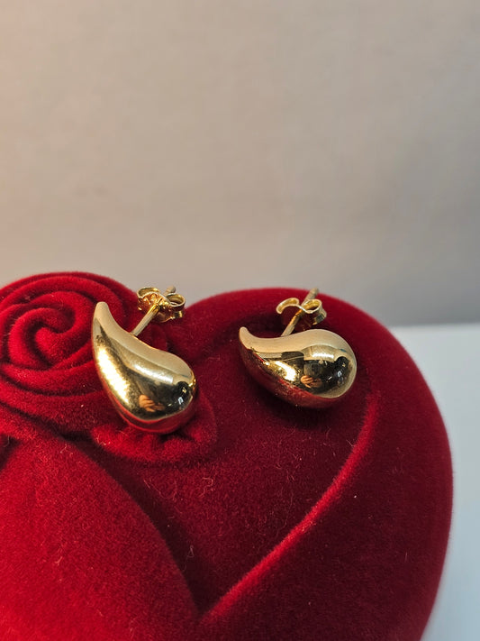 Aretes de Gota 14k Oro Italiano