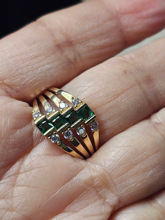 14K Gold 4-Band Ring - Anillo 4 bandas 14k solido