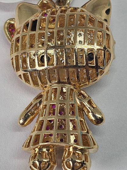 14K Gold Kitty Pendant - Dige de Gatita Oro 14k