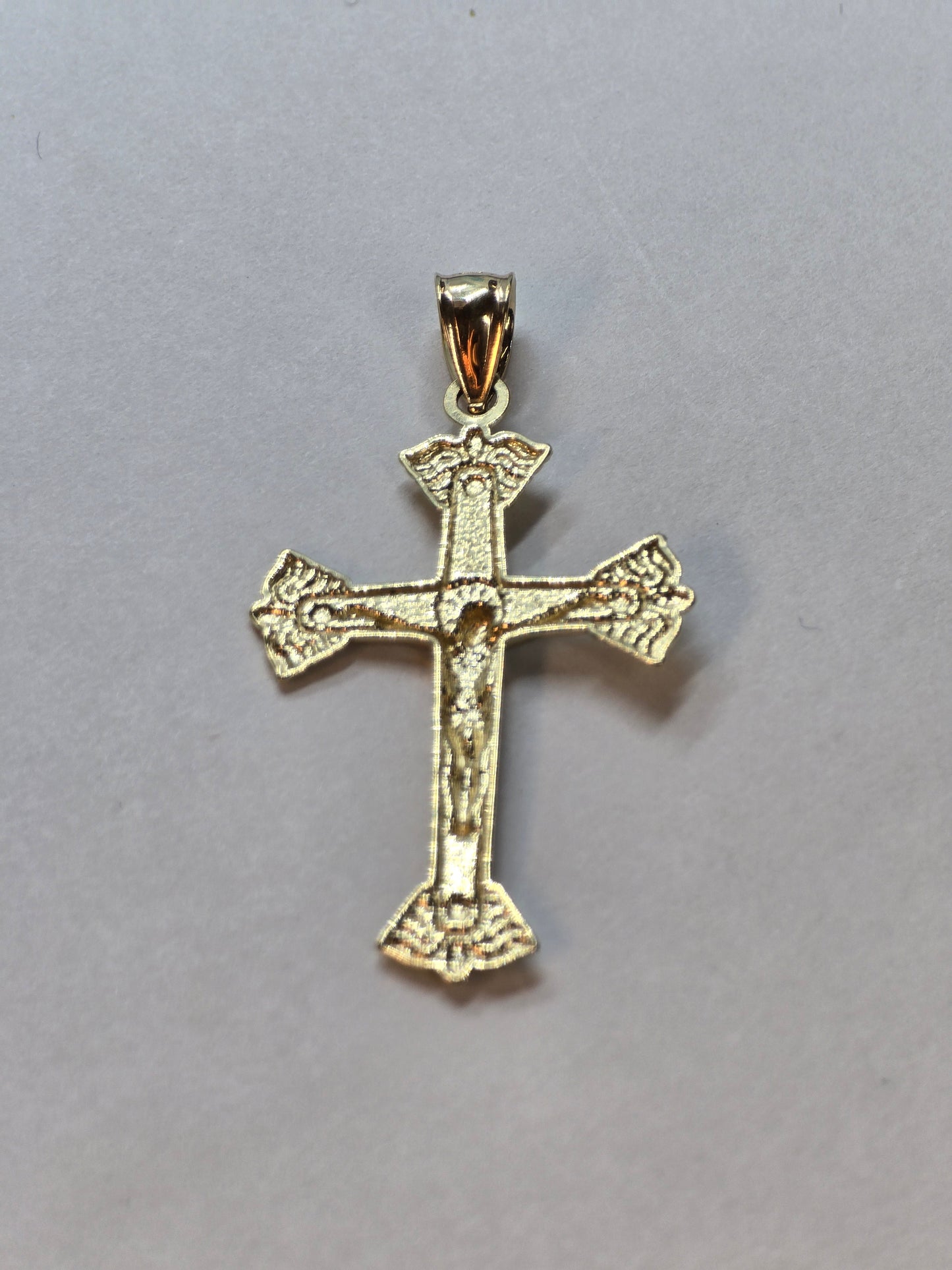 14K Gold Cross Pendant - Cruz Religiosa Oro 14K