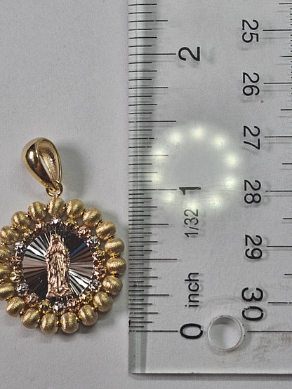 14K Gold Virgin Mary Pendant - Dige Virgen de Guadalupe 14K