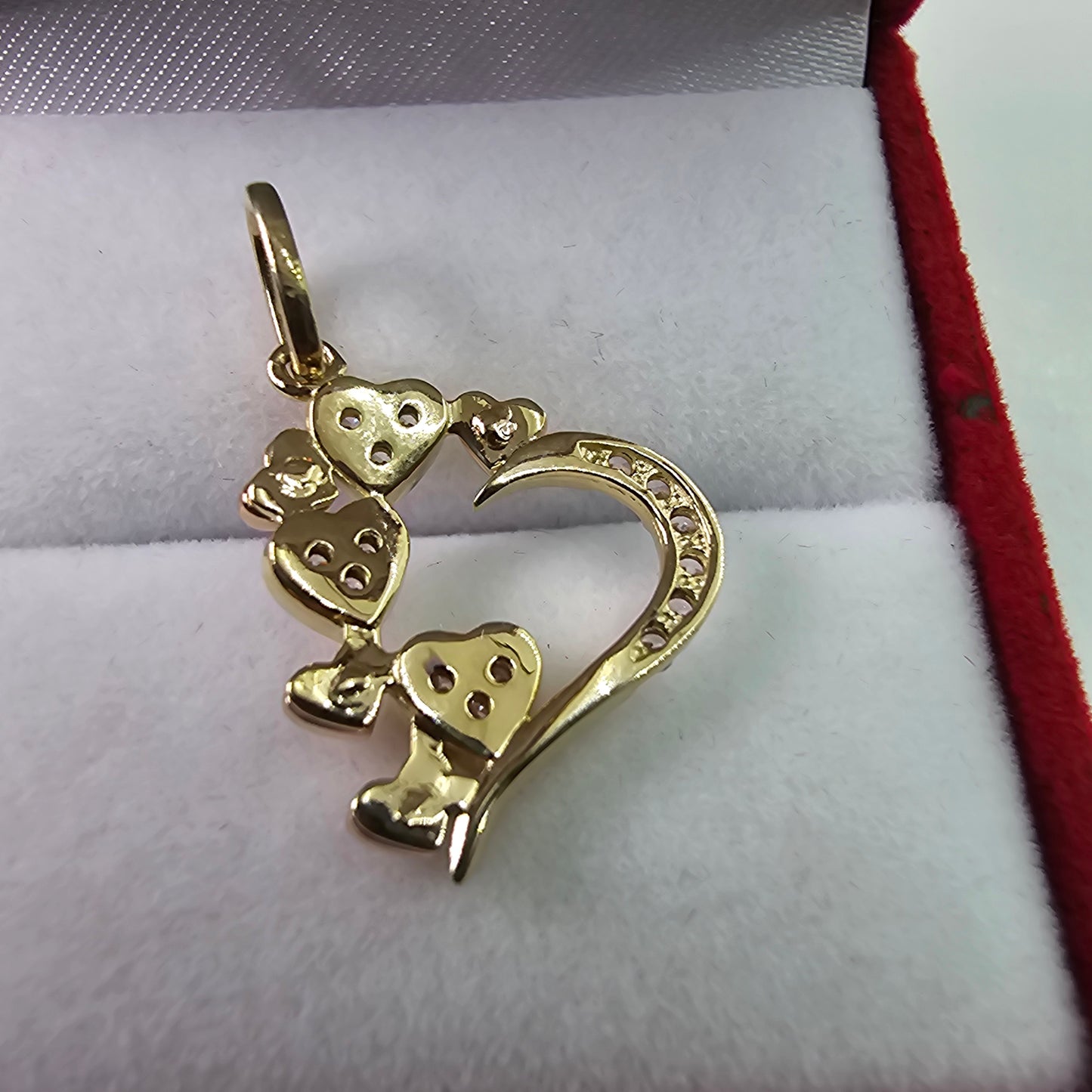 Corazón 14k Oro Cubic Zirconia