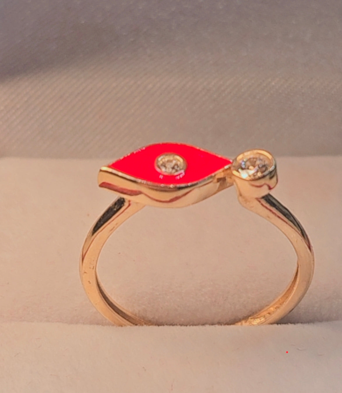 14K Gold Eye Ring - Anillo Ojo  14K Oro