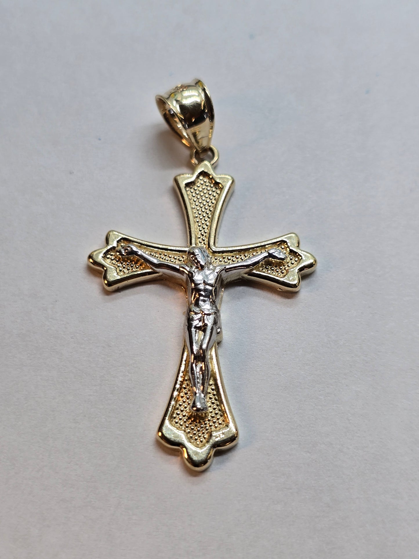 14K Gold Cross Pendant - Cruz Religiosa Oro 14K