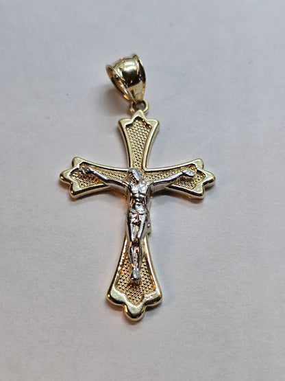 14K Gold Cross Pendant - Cruz Religiosa Oro 14K
