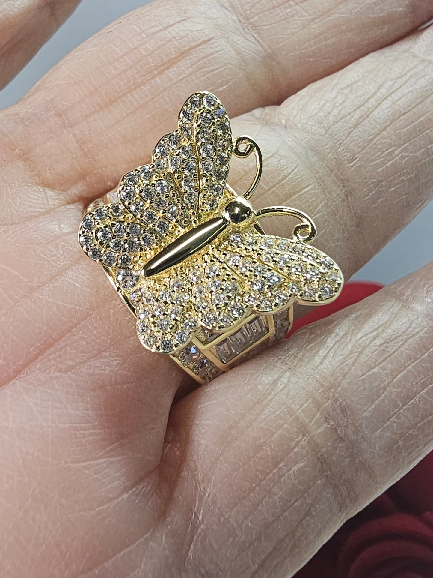 Anillo Mariposa 14k Oro solido
