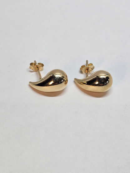 Aretes de Gota 14k Oro Italiano
