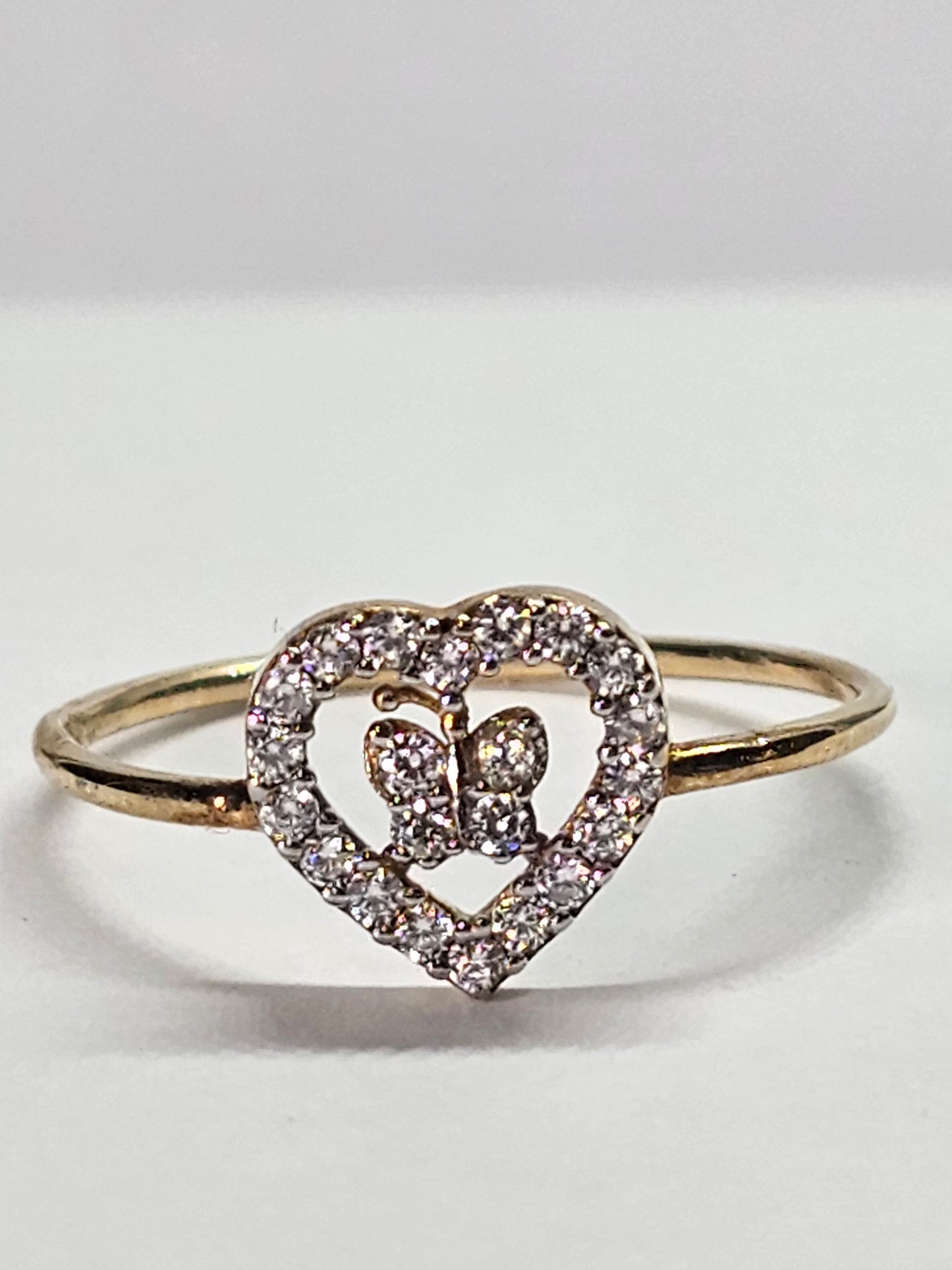 Anillo corazón 14k