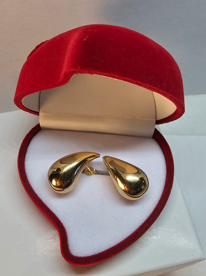 Aretes de Gota 14k Oro Italiano