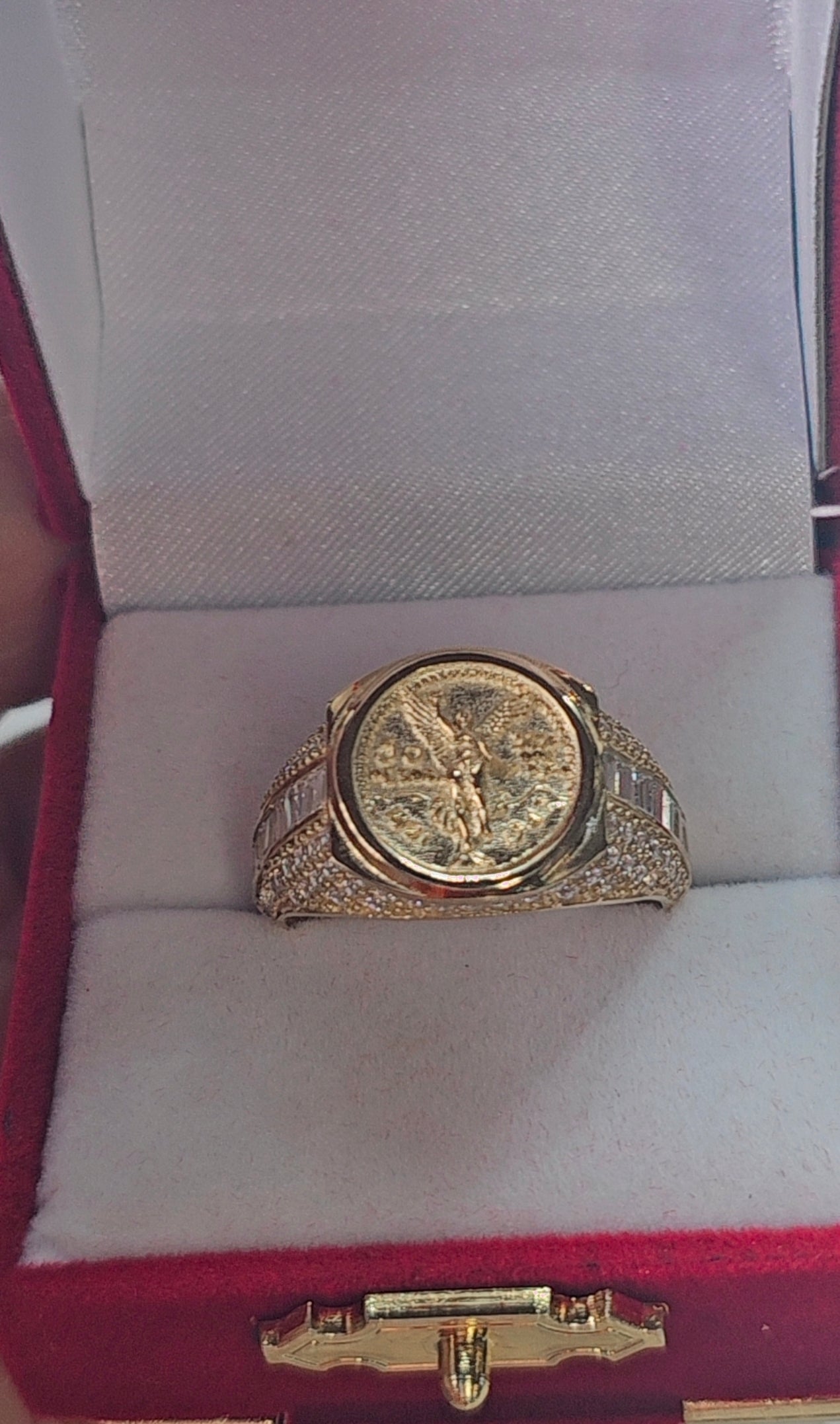 Anillo Hombre con Centenario Oro 14k #10.5