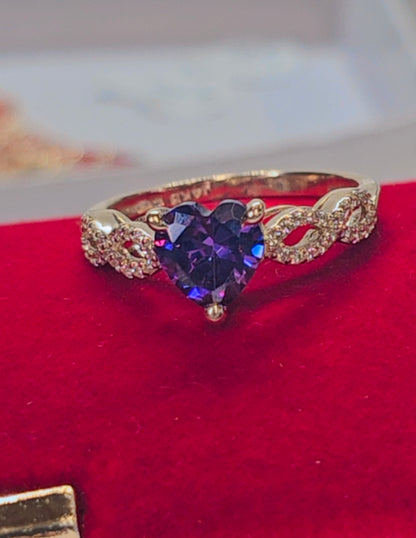 Anillo Corazón Infinito 14K