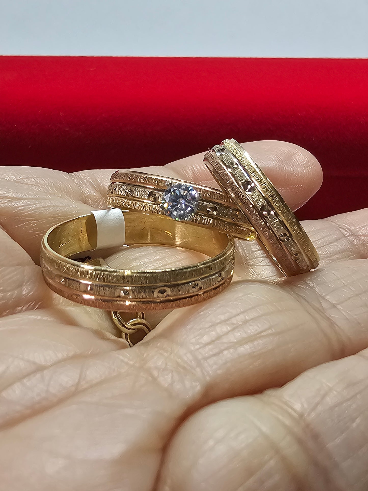 Set de Anillos de Boda 14k