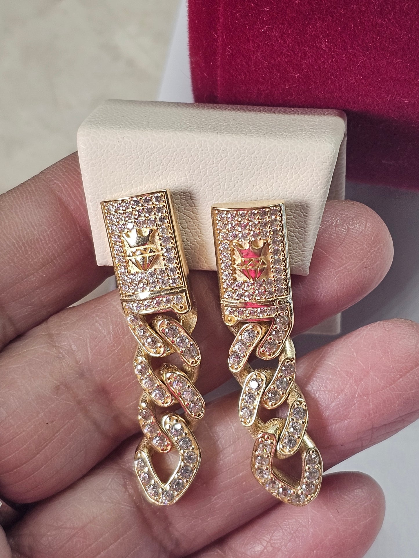 Aretes Colgantes 14k Oro