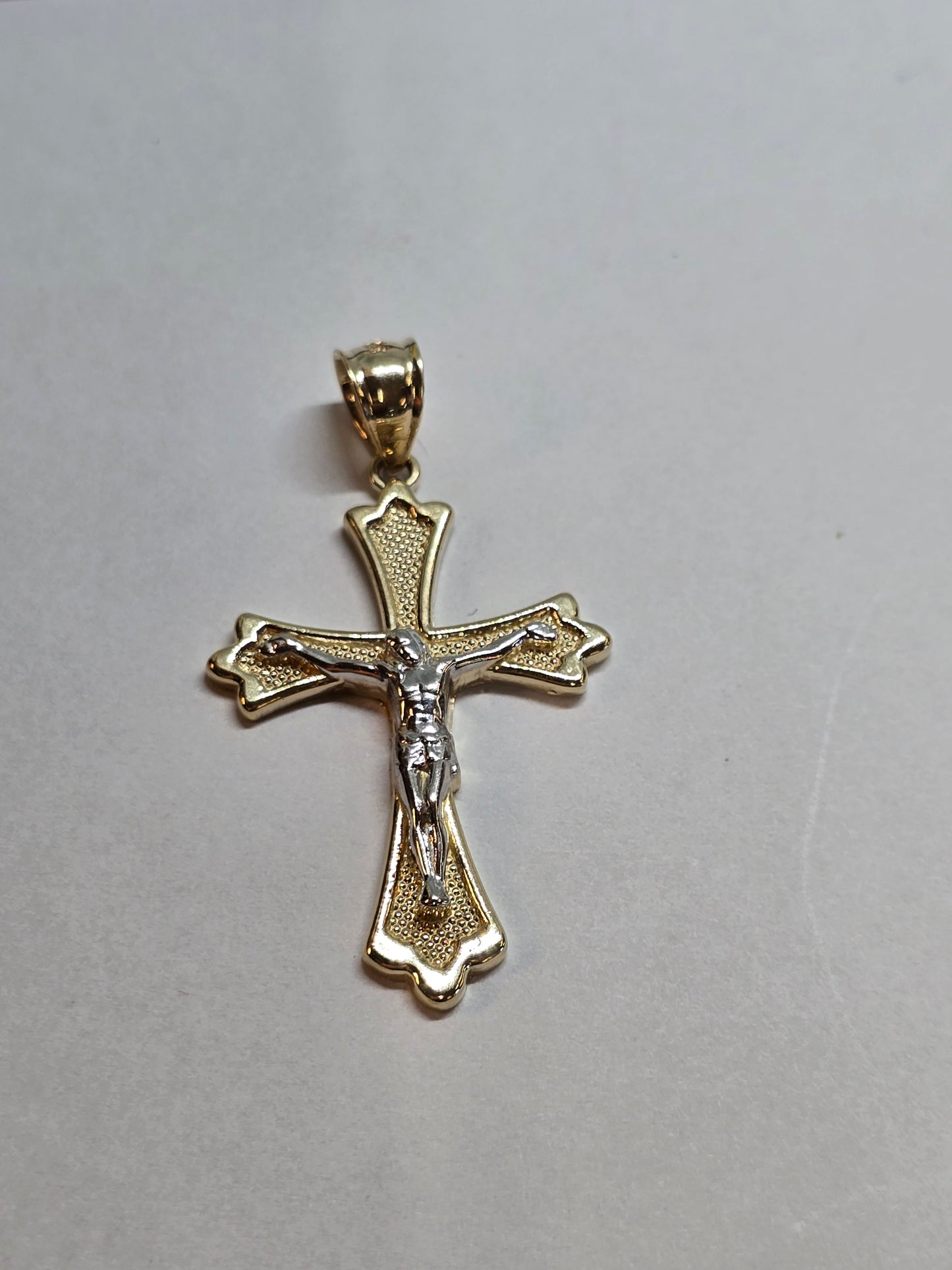 14K Gold Cross Pendant - Cruz Religiosa Oro 14K
