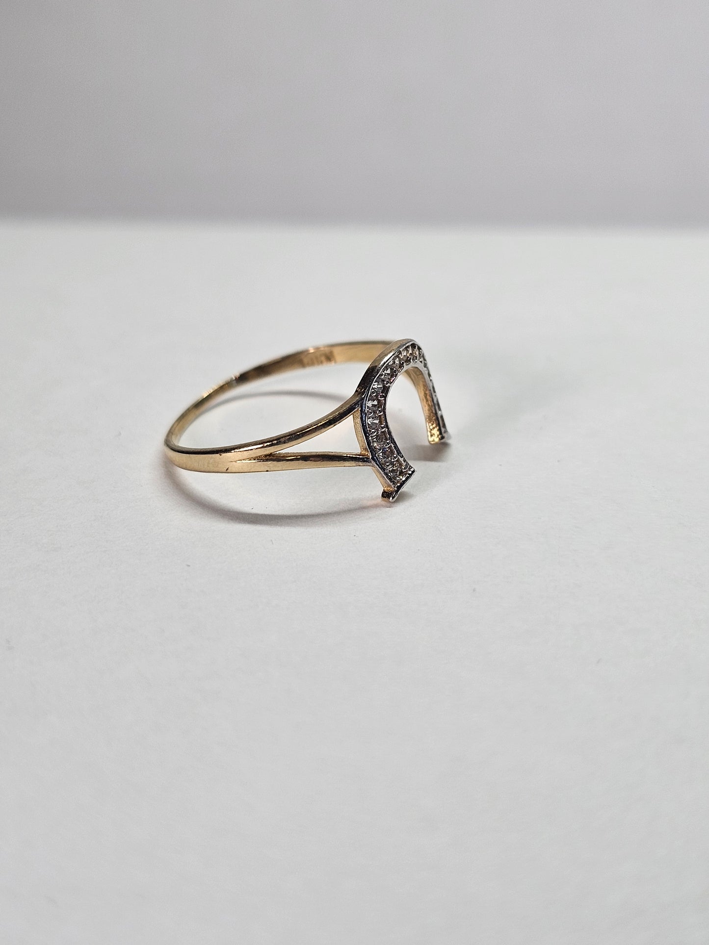 Anillo herradura 14k