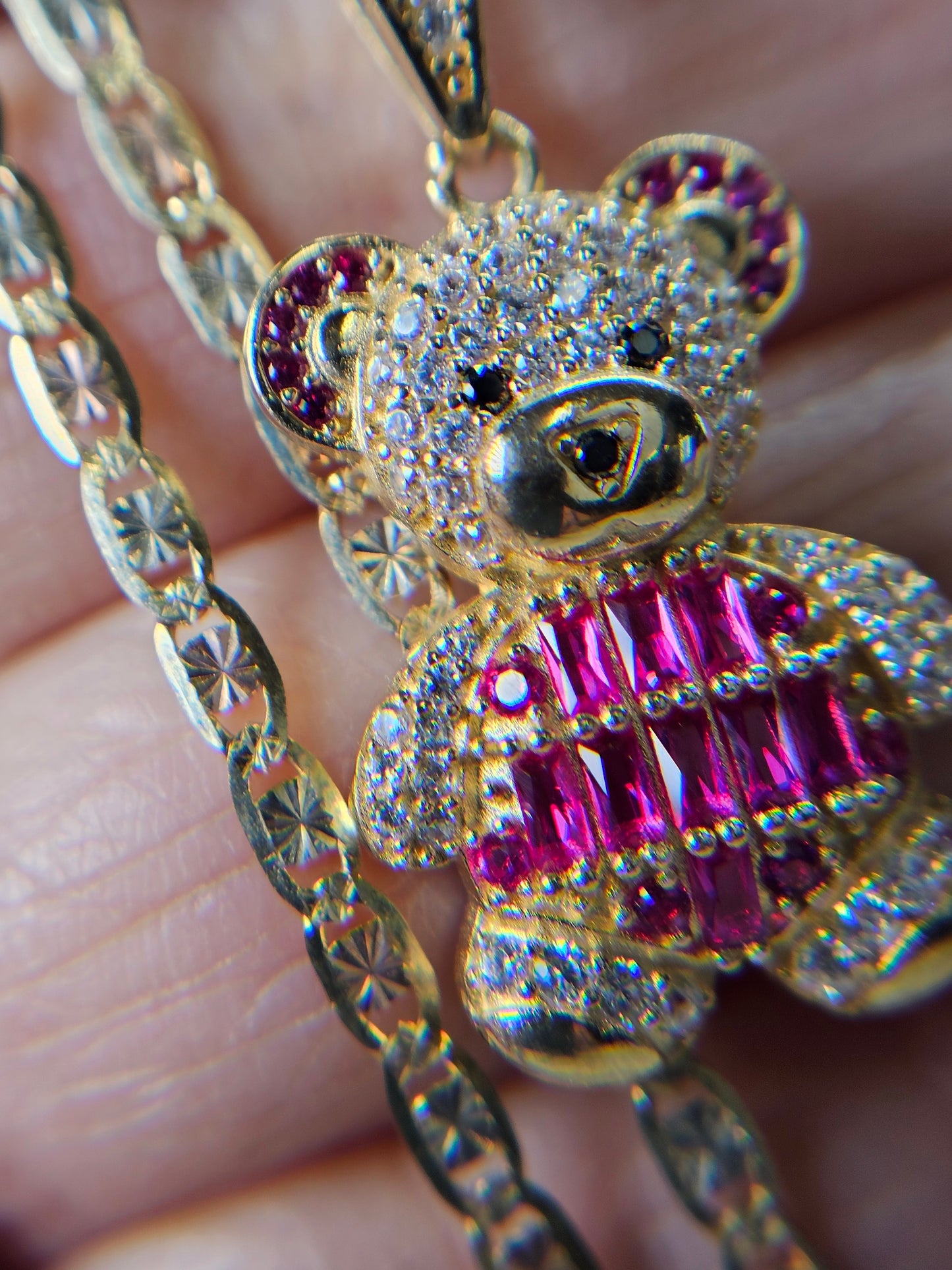 Set cadena y dige Oso 14k