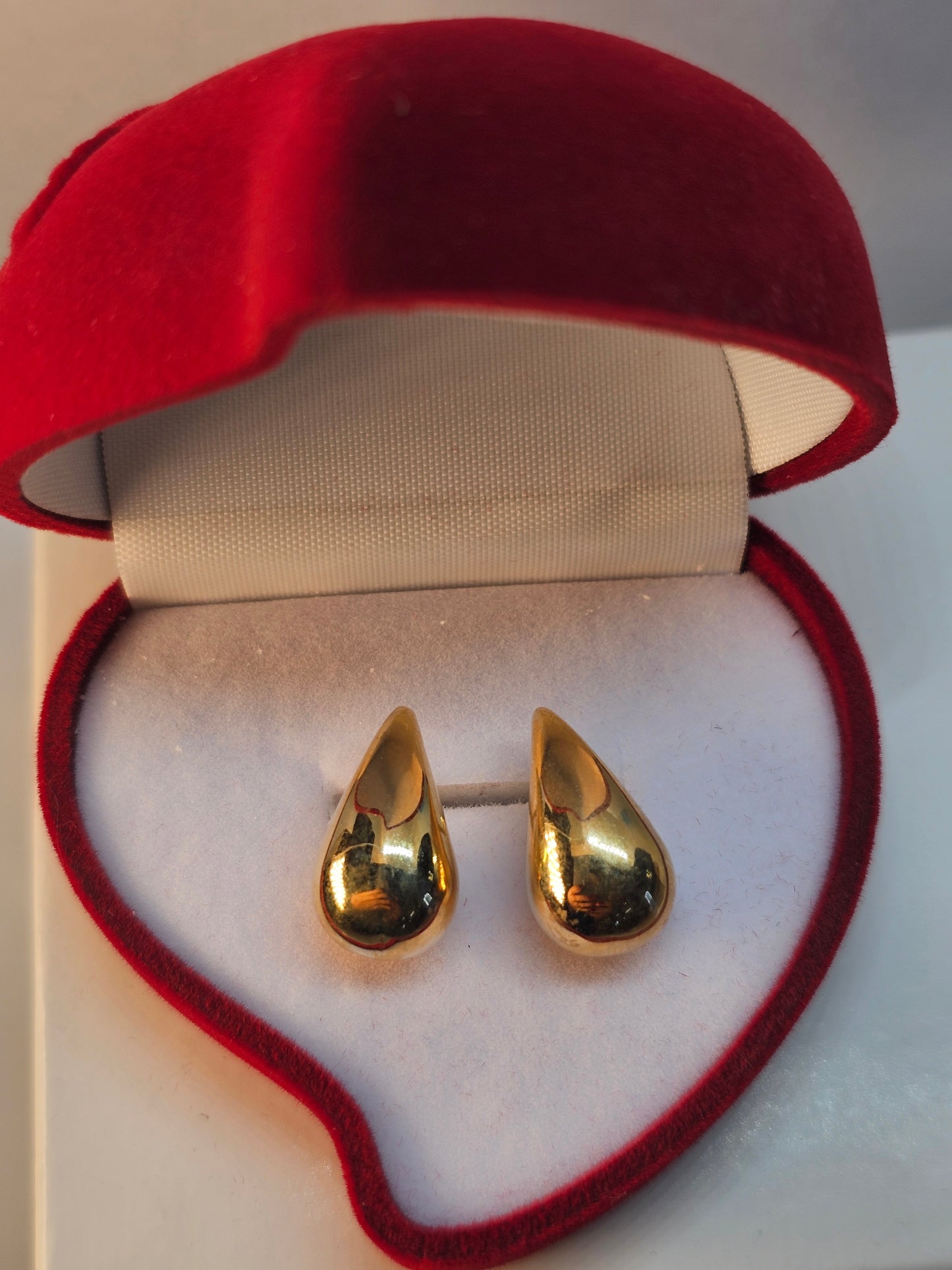 Aretes de Gota 14k Oro Italiano
