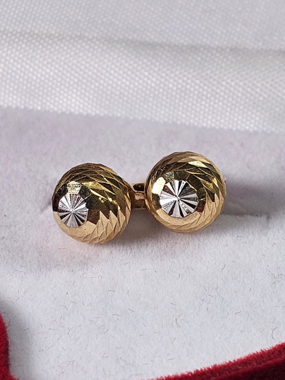 Aretes de bolita solidos 14k