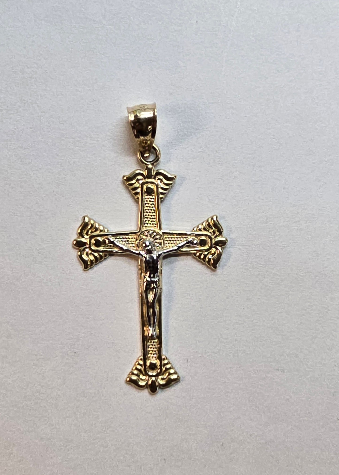 14K Gold Cross Pendant - Cruz Religiosa Oro 14K